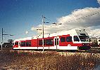 EMU 425.951-1 on ride from Loco-depot Poprad to Poprad-Tatry (TEZ) station 15. III. 2001