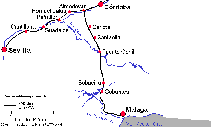 Trať Córdoba - Málaga