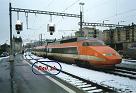 Súprava TGV PSE č. 118 vchádza do žst. SBB-CFF-FFS Lausanne (© Martin ROTTMANN - Február 1999)